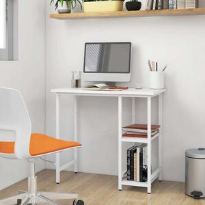 PC stůl bílý 80 x 40 x 72 cm MDF a kov 20555