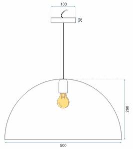 TooLight Stropní svítidlo BORA černé 50 cm
