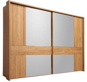 ŠATNÍ SKŘÍŇ SE ZRCADLEM, dub, barvy dubu, 250/236/67 cm Dieter Knoll - Šatní skříně