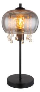 GLOBO 15839T CORRY stolní lampička V450mm 1xE27 matná černá, kouřová