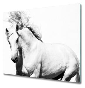 Skleněná krájecí deska Bílý kůň 60x52 cm