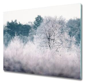 Skleněná krájecí deska Zimní stromy 60x52 cm