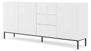 Komoda 3D3S 200 Rowanna (bílá + černá). Akce -12%