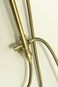 Sapho VANITY sprchový sloup k napojení na baterii, hlavová, ruční sprcha, teleskopický, bronz