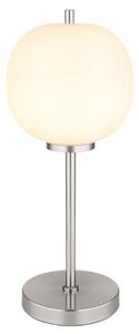 GLOBO 15345TNO BLACKY I stolní lampička V450mm 1xE14 matný nikl, bílá
