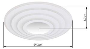 GLOBO SMART LIGHT 48544-40SH JOCELYN stropní svítidlo D400mm LED 40W/2900lm 2700-6500K bílá, chrom, dálkový ovladač