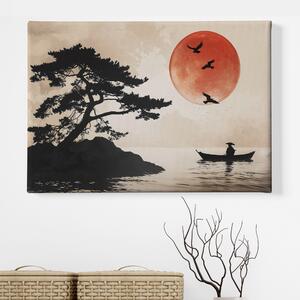 Obraz na plátně - Strom života Starý dub a převozník Yakuta FeelHappy.cz Velikost obrazu: 210 x 140 cm