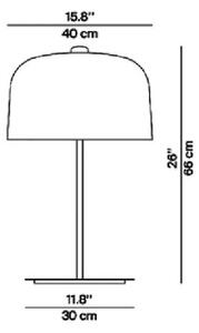 Luceplan Zile Stolní lampa šedá, výška 66 cm