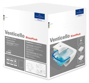 VILLEROY & BOCH VENTICELLO - COMBI PACK WC závesné DirectFlush+sed.SlimSeat Line SoftClosing,biela Alpin CeramicPlus 4611RLR1