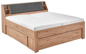 POSTEL S ÚLOŽNÝM PROSTOREM, 180/200 cm, dub artisan Carryhome, Online Only