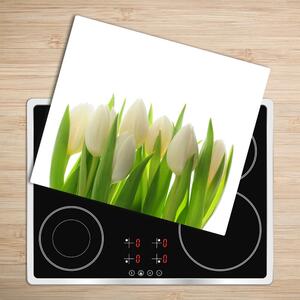 Skleněná krájecí deska tulipány 60x52 cm