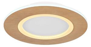 GLOBO 41767R CLAY stropní svítidlo D300mm LED 23,4W/1370lm 2700-6500K bílá, imitace dřeva