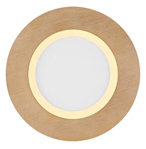 GLOBO 41767R CLAY stropní svítidlo D300mm LED 23,4W/1370lm 2700-6500K bílá, imitace dřeva