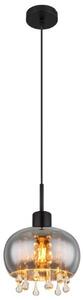 GLOBO 15839H CORRY závěsné svítidlo D210mm 1xE27 matná černá, kouřová
