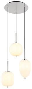 GLOBO 15345-3NO BLACKY I závěsné svítidlo D460mm 3xE14 matný nikl, bílá