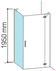 Glass 1989 Soho - Sprchový kout boční stěna, velikost vaničky 80 cm, profily chromové, čiré sklo, GQB0004T500