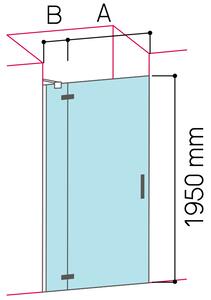 Glass 1989 Soho - Sprchový kout otevíravé dveře, velikost vaničky 120 cm, provedení levé, profily chromové, čiré sklo, GQN0012T50L