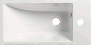 Sapho, ARIANA litý mramor umyvadlo 50x10x25 cm, bílé, baterie vpravo, SM016