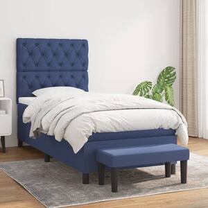 Box spring postel s matrací modrá 80x200 cm textil 3136795