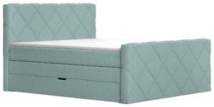 POSTEL BOXSPRING, 180/200 cm, mátově šedá Esposa - Postele s úložným prostorem