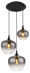 GLOBO 15548-3H MAXY závěsné svítidlo D480mm 3xE27 matná černá, kouřová