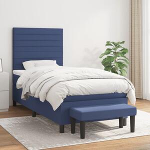 Box spring postel s matrací modrá 80x200 cm textil 3136635