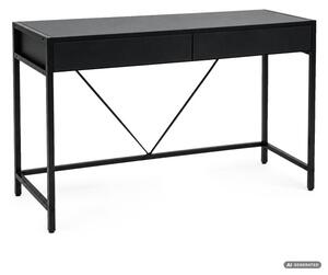 Kancelářský stůl LOFT PURE černý / černé nohy