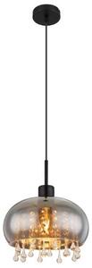 GLOBO 15839H1 CORRY závěsné svítidlo D280mm 1xE27 matná černá, kouřová