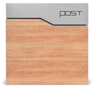 S3637 poštovní schránka stříbrná + imit.dřeva
