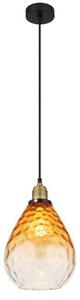 GLOBO 15786H SALVY závěsné svítidlo D210mm 1xE27 černá, jantarová