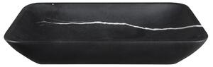 SAPHO BLOK kamenné retro umyvadlo na desku, 60x35 cm, matný černý Marquin 2401-39