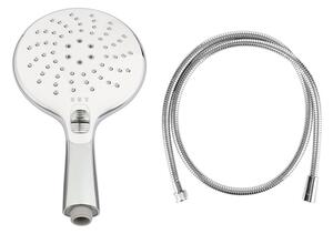 LIVARNO home Sada roztažitelné sprchové hadice a multifunkční sprchové hlavice, 2dílná, bílá (800005738)
