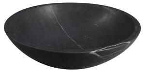 Sapho, BLOK kamenné umyvadlo průměr 40cm, černý Marquin, matný, 2401-35