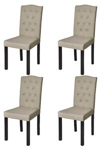 Jídelní židle 4 ks velbloudí textil 240558