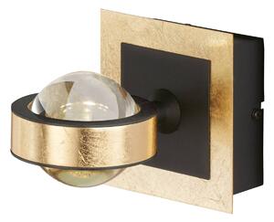Nástěnné svítidlo Cluedo LED, zlatá barva, šířka 12 cm, kov, CCT
