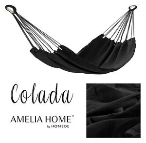 AmeliaHome Houpací závěsné lehátko Colada černá, 240 x 80 cm