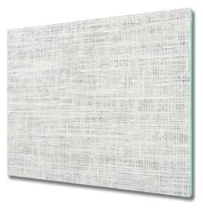 Skleněná krájecí deska Bílé plátěné plátno 60x52 cm