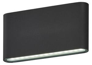 Venkovní nástěnné svítidlo Scone LED, černé, šířka 17,5 cm, 2 světla