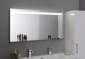 BRETO zrcadlo s LED osvětlením a policí 1200x608mm