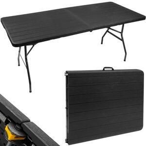 Gardlov Skládací zahradní stůl černý, 180 cm, HDPE pracovní deska / ocelový rám s práškovým nástřikem