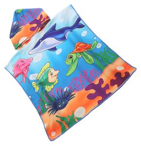 Dětské pončo SEA WORLD barevné Rozměr: 60 x 120 cm