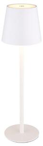GLOBO 58438W VANNIE dotyková stolní lampička V360mm LED 3W/130lm 3000K IP44 bílá, včetně baterie CR18650 1800mAh 3,7V, USB-C kabel