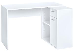 LIVARNO home Psací stůl se skřínkou, bílá (850000405)