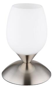 GLOBO 24007N KUWAITA dotyková stolní lampička V180mm 1xE14 matný nikl, opál ON/OFF