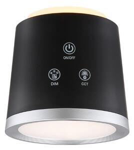 GLOBO 58454B MEEYA dotyková stolní lampička LED V446mm 6W/230lm 3000+4000+6500K černá, stříbrná, včetně baterie CR18650 1500mAh 3,7V, USB kabel