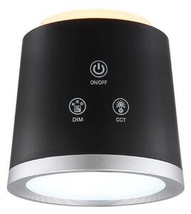 GLOBO 58454B MEEYA dotyková stolní lampička LED V446mm 6W/230lm 3000+4000+6500K černá, stříbrná, včetně baterie CR18650 1500mAh 3,7V, USB kabel
