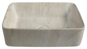 SAPHO DALMA keramické retro umyvadlo na desku, 48x38 cm, marfil MM527
