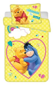 Žluté bavlněné dětské povlečení do postýlky 135x100 cm WTP "Smile" – Jerry Fabrics