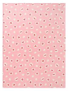 LIVARNO home Hebká deka, 150 x 200 cm (růžová vzorovaná) (100370492001)