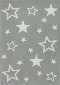 Balta Dětský kusový koberec KIDS 533744/89944 Hvězdy světle šedý Rozměr: 185x270 cm